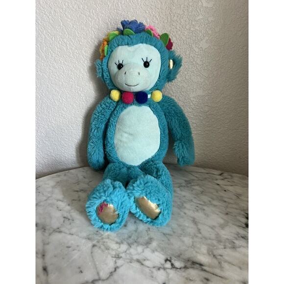 Lilly Pulitzer for Pottery Barn Kids Blue Cheeky Monkey Plush - Picture 1 of 7